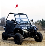 200cc Highlander UTV Fuel Injected Utility Vehicle Gas Golf Cart Alternate Fully Loaded - YK200U - BLACK