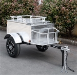 Motorcycle/Car Pull Behind Trailer 59" X 30" X 28" Aluminum Diamond Plate Enclosed Motorcycle / Car Trailer