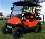48v Orange Lifted Electric Club Car Golf Cart