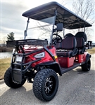 6 Seater Limo Renegade Electric Golf Cart Family Fun 48v 5000 Watt High Power Golf Cart - RED