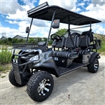 6 Seater Limo Renegade V3 Electric Golf Cart Family Fun 72v 4000 Watt High Power Golf Cart - DARK GREY
