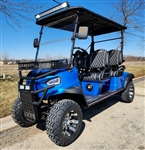 Four Front Renegade V3 Electric Golf Cart Family Fun 72v 4000 Watt High Power Golf Cart - BLUE