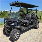 Limo Renegade V3 6 Seater Electric Golf Cart Family Fun 72v 4000 Watt High Power Golf Cart - BLACK