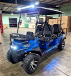 Limo Renegade V3 6 Seater Electric Golf Cart Family Fun 72v 4000 Watt High Power Golf Cart - BLUE