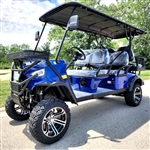 48V Electric Golf Cart 6 Seater Limo Lifted Renegade+ Edition Utility Golf UTV King To Coleman Kandi 6p - Blue