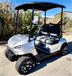 48V Electric Golf Cart 2 Seater Renegade X Edition Golf Cart w/ Golf Bag Holder - SILVER