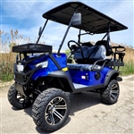 48V Electric Golf Cart 4 Seater Lifted Renegade+ Edition Utility Golf UTV King To Coleman Kandi 4p - Blue
