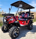 Demo Model Renegade PLUS 2.0 48v Electric Golf Cart Four Seater BRAND NEW - Massive Rims/Tires Flip Seat & Optionally Fully Loaded - Red Body/Red Seats