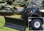 Club Car Precedent Snow Plow Golf Cart Combo Set of 4 Monster Grip Tires & 49" Plow Bundle Kit