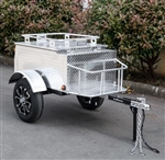 Motorcycle/Car Pull Behind Trailer 59" X 30" X 28" Aluminum Diamond Plate Enclosed Motorcycle / Car Trailer