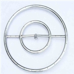 High Grade 18in SS Fire Pit Ring Burner Kit with Pan