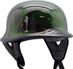 German Army Camo Motorcycle Cruiser Half Helmet (DOT Approved)