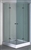 Aluminum Frame Shower Enclosure Set w/ Hinged Doors & Base
