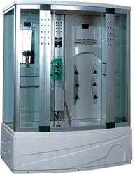 Shower Enclosure w/ + FM Radio, Foot Massage & Tub