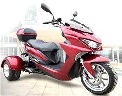 Trifecta 50cc Trike Scooter 4 Stroke Gas Trike Moped Free Trunk