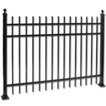 100 ft Complete Spear Top Residential Aluminum Fence 5' High Fencing Package