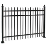 100 ft Complete Spear Top Residential Aluminum Fence 6' High Fencing Package