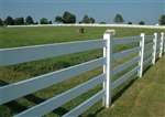 500 ft Complete Solid 4 Rail Ranch PVC Vinyl Fencing Package - Four Rail Fence