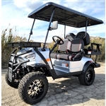 48V Electric Golf Cart 4 Seater Lifted Renegade Edition Utility Golf UTV Compare To Coleman Kandi 4p - Silver