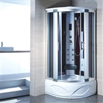 Corner Steam Shower Enclosure with Hydro Massage Jets 41 ½" x 41 ½" - 8002-A