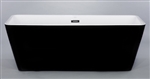 Freestanding Bathtub Modern Seamless Acrylic Bathtub - Garda 67" Black