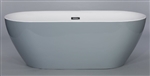 Freestanding Bathtub Modern Seamless Acrylic Bath Tub - Lugano 60" Grey