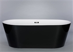 Freestanding Bathtub Modern Seamless Acrylic Bath Tub - Lugano 67" Black