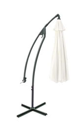 Brand New 10' White Cantilever Hanging Patio Umbrella