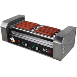 High Quality Big 12 Stainless Steel Hotdog Roller w/ Drip Tray