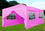 10x20 Pink Easy Set Pop Up Party Tent Canopy Gazebo