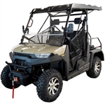 Buck 450X Gas Golf Cart UTV Utility Vehicle 25HP 2WD/4WD With Extended Roof - Sand