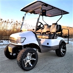 Brand New Charger 48V Electric Crew Golf Cart Four Seater W/Front & Rear Cameras - MM-MGC2X - WHITE
