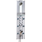 Zen Brand New Aluminum Finish Modern Style Shower Panel w/ Overhead Rain Style Massage System