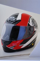 Red Motorcycle Helmet (DOT Approved) Kids or Adult