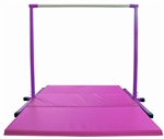 High Quality 4' Purple Horizontal Bar with Pink 6' Folding Mat