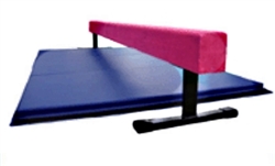 High Quality Pink 8' x 12" Balance Beam with Blue 6' Folding Mat