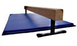 High Quality Tan 8' x 12" Balance Beam with Blue 6' Folding Mat