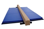 High Quality Tan 8' Balance Beam with Blue 6' Folding Mat