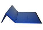 High Quality Blue 4' x 8' x 1-3/8" Folding Panel Gymnastics Mat