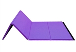 High Quality Purple 4' x 8' x 1-3/8" Folding Panel Gymnastics Mat