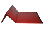High Quality Red 4' x 8' x 1-3/8" Folding Panel Gymnastics Mat