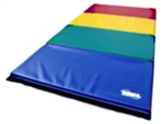 High Quality Rainbow 4' x 8' x 1-3/8" Folding Panel Gymnastics Mat