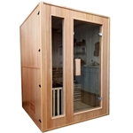 New 1-2 Person Traditional Sauna Canadian Hemlock Swedish Indoor Wet Dry Sauna Spa