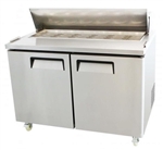 Brand New Restaurant 48" 2 Door Refrigerated Mega Top Salad Prep Table 15 Cu. Ft.