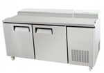 Brand New Restaurant 67" 2 Door Refrigerated Pizza Salad Prep Table 20 Cu. Ft.