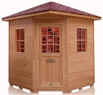 4-5 Person Large Outdoor FIR Far Infrared Sauna - HOT NEW MODEL! Ceramic Heaters! Fast Shipping!