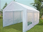 White 10' x 20' White Portable Party Tent Car Port Garage w/ Window Side Panels