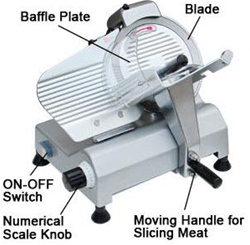 Professional Food Slicer Cheese Meat Cutter with 10" Blade