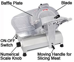 Professional Food Slicer Cheese Meat Cutter with 12" Blade