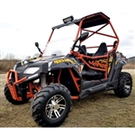 250cc Avenger Gas Golf Cart UTV Utility Vehicle w/ Windshield Oversized Tires & Custom Rims/Suspension - UV-29-250 - Orange